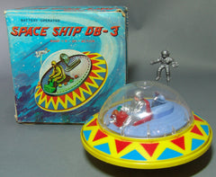 Vintage Battery Operated  Space Flying Saucer Ship  DB - 3