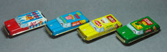 1940's Japan Tin Friction Food Delivery Trucks