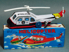 Vintage Wind Up Police Helicopter