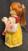 Vintage Wind Up TN Japan Ponytail Girl With Duck