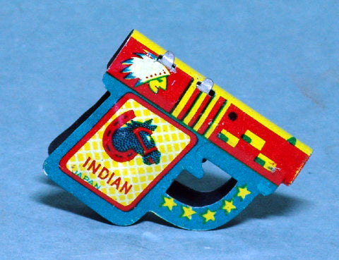 Clinker Gun Main Street Toys - Vintage Tin Western Indian Clicker Gun