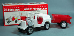 Vintage Bandai Japan Battery Operated Jeep and Trailer