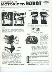 Remco Lost In Space Robot Reproduction Instruction Sheet