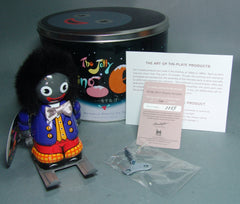 Limited Edition Tin Wind Up Jolly Skiing Golly