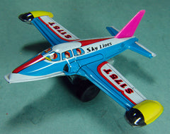 1960's Japan Tin Friction Sky Lines Airplane