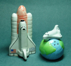 1980's Space Shuttle Salt And Pepper Shakers
