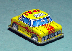 1960's Japan Tin Yellow Taxi Cab