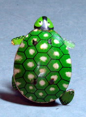Vintage Japan Tin Rolling Turtle